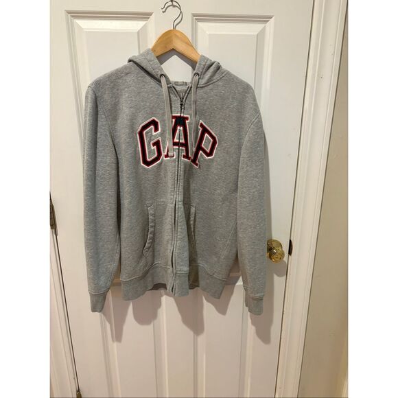 GAP Grey Sweat Jacket Hoodie, size Medium - Picture 1 of 7